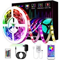 Los mejores  - Tiras LED- L8star Tiras de Luces LED Smart 5050 Control APP-Luces Led Habitacion con Controlador Bluetooth Sincronizar…